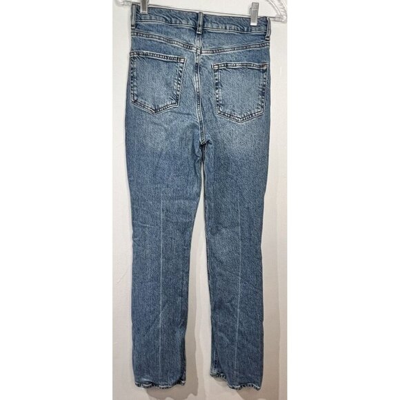Reformation Jeans High Rise Straight Leg Womens Size 25 Wash Malta Distressed - Picture 2 of 14